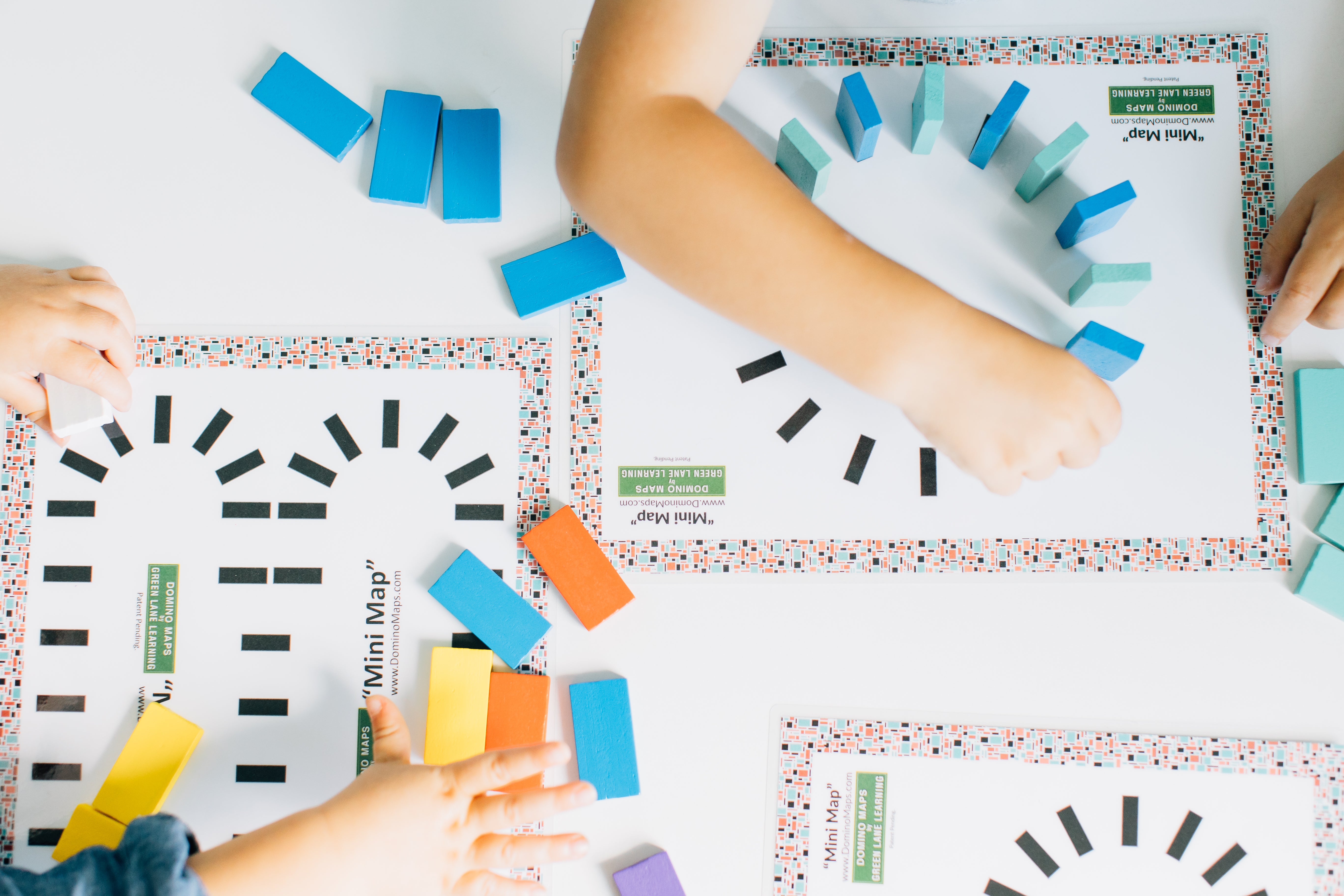 Printable domino maps to use for fine motor skill activities.