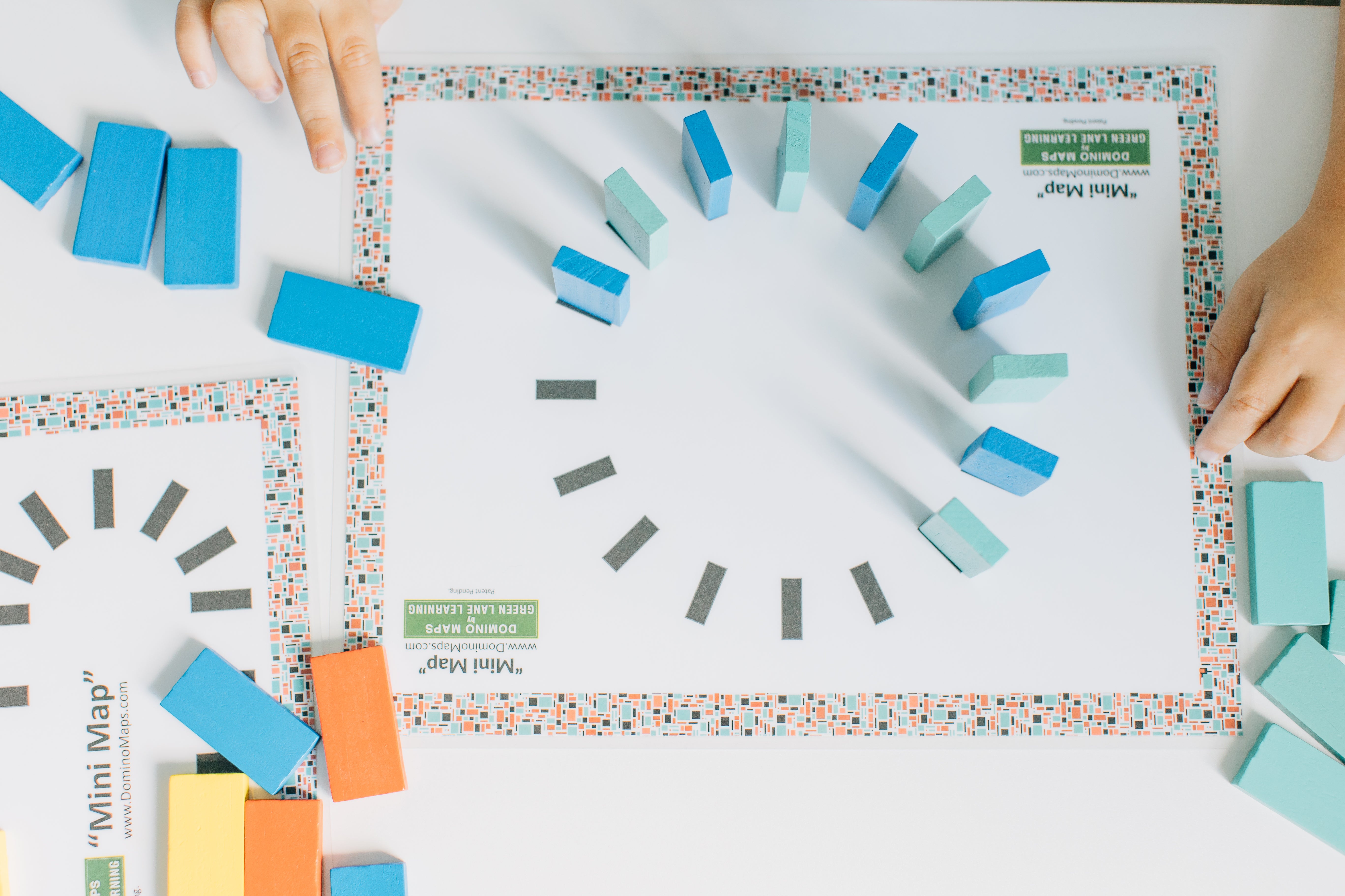 Digital download domino maps for play with wooden dominoes.